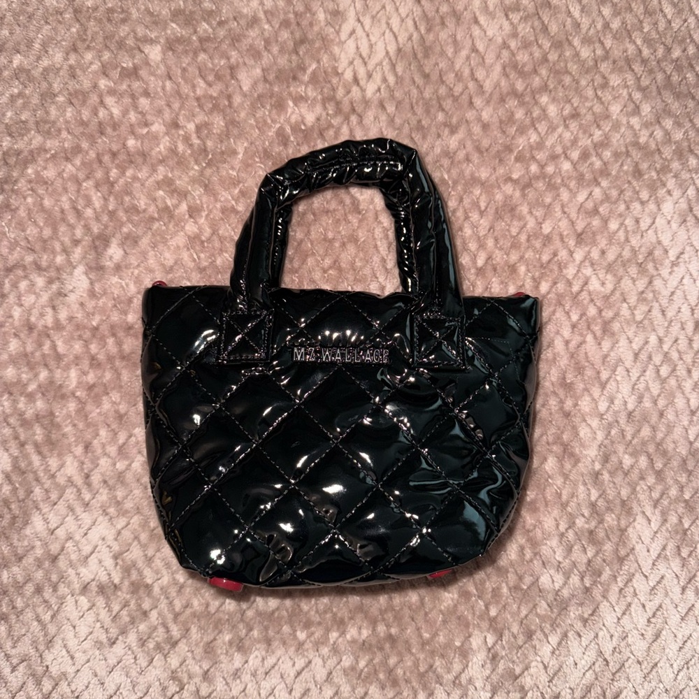 MZ Wallace Metro Deluxe Petite Patent Tote Bag with Strap
